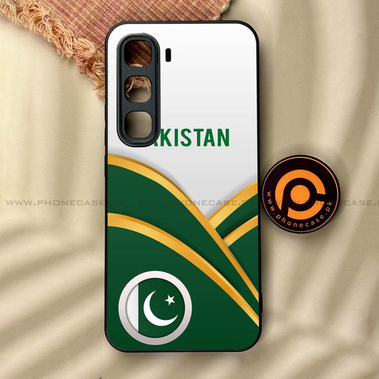 Infinix Hot 60 Pro Plus - Pakistani Flag Design 1  - Premium Metal Printed soft Bumper shock Proof Case CS-38758