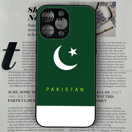 iPhone 13 Pro Max - Pakistani Flag Design 5  - Premium Metal Printed soft Bumper shock Proof Case CS-38501