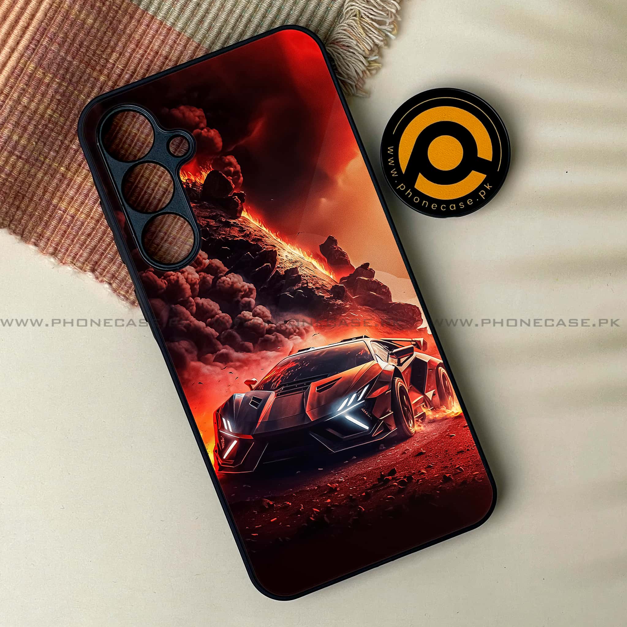 Samsung Galaxy A16 - Racing Design 7  - Premium Metal Printed soft Bumper Shock Proof Case CS-38315