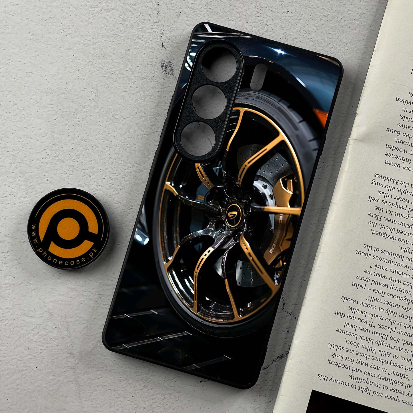 Tecno Camon 40 Pro - Racing Car Red Blade RIM - Premium Metal Printed Soft Bumper Shockproof Case CS-37945