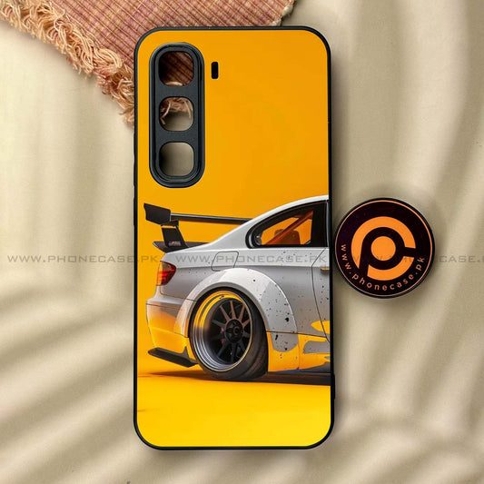 Infinix Hot 60 Pro - Racing Car - Premium Metal Printed soft Bumper shock Proof Case CS-38650