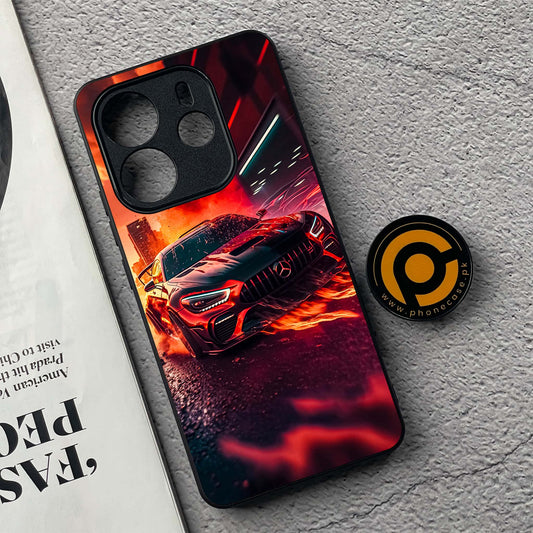 Xiaomi Redmi Note 14 - Racing 2.0 Design 8 - Premium Printed Glass soft Bumper shock Proof Case CS-37248