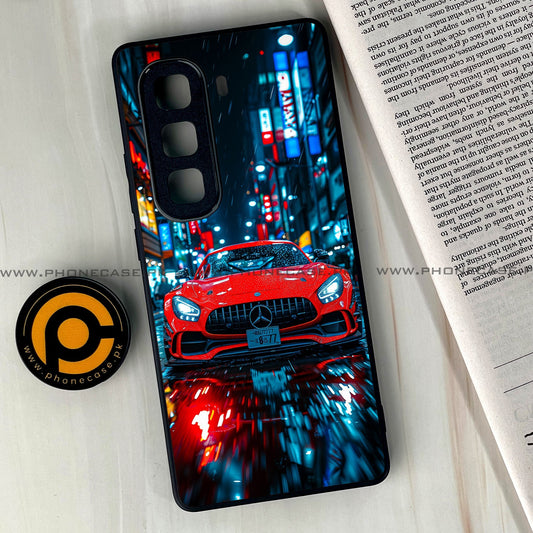 Infinix Hot 60i - Red Racing Car - Premium Metal Printed soft Bumper shock Proof Case CS-37937