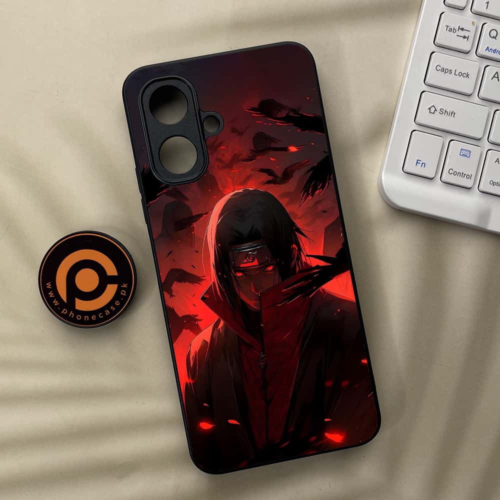 Tecno Spark Go 2 - Red Rings Itachi - Premium Metal Printed soft Bumper Shock Proof Case CS-37877