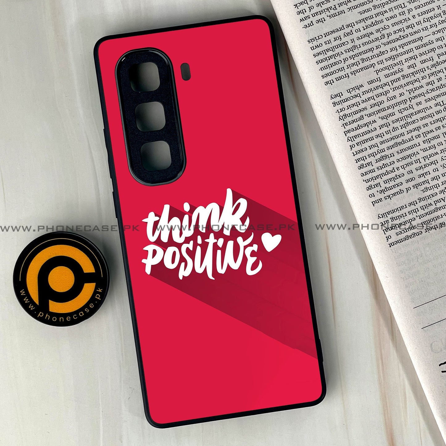 Infinix Hot 50 Pro Plus - Think Positive Design - Premium Metal Printed soft Bumper shock Proof Case  CS-37336