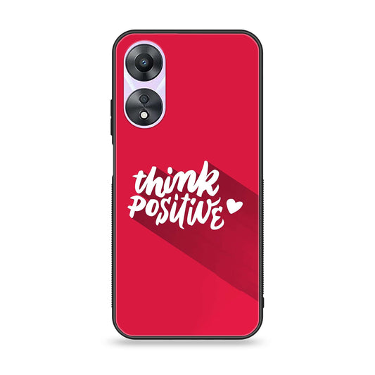 Oppo A78 4G - Think Positive Design -  Premium Printed Metal soft Bumper shock Proof Case  CS-39084