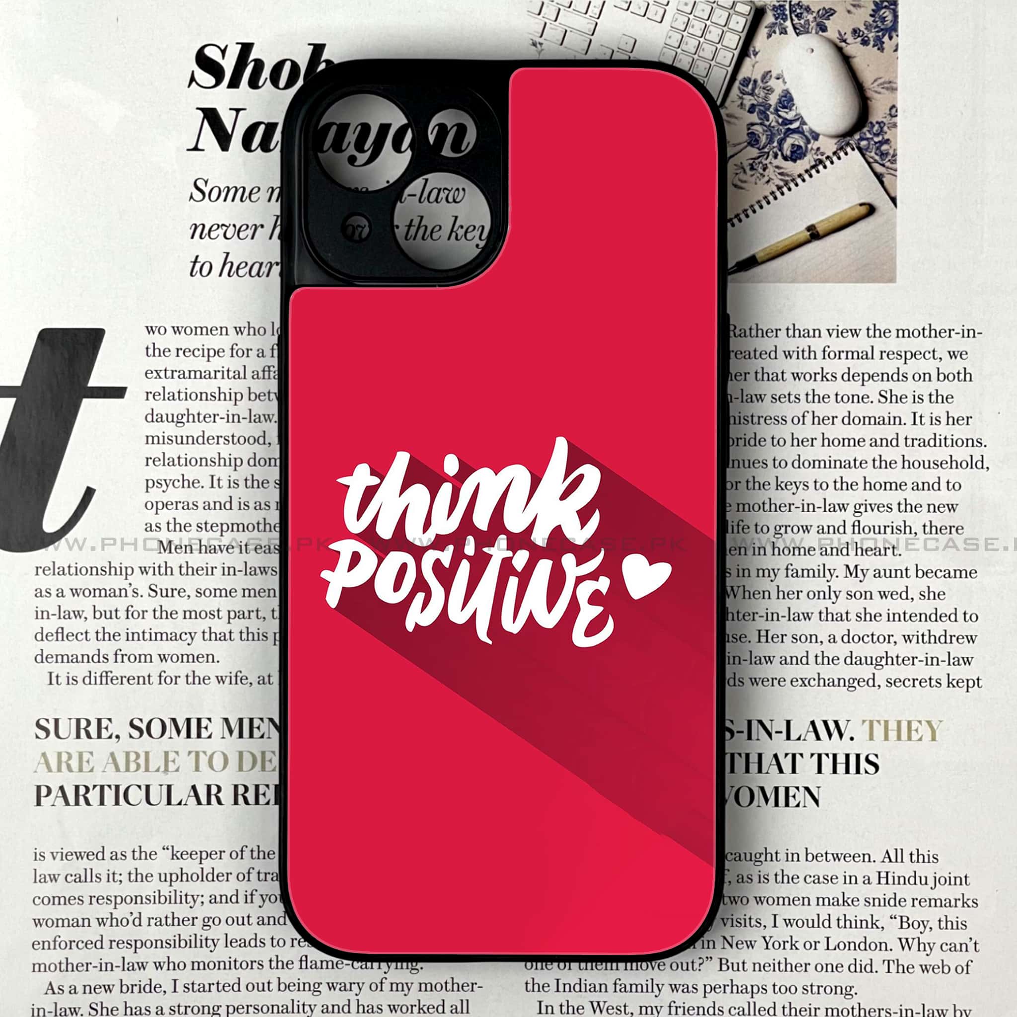 iPhone 13 - Think Positive Design - Premium Metal Printed soft Bumper shock Proof Case  CS-37848