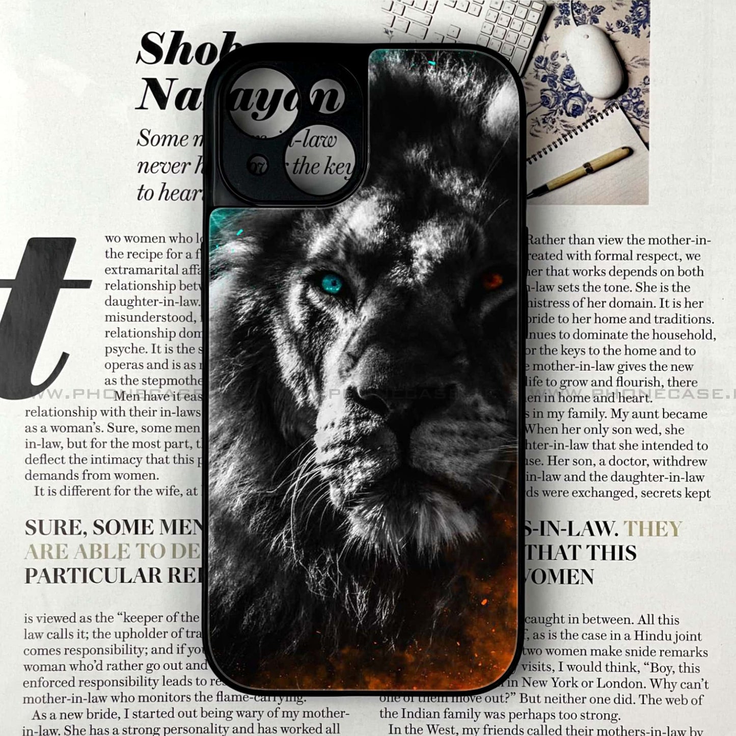 iPhone 13 - Tiger Art Design 3  - Premium Metal Printed soft Bumper shock Proof Case CS-37498