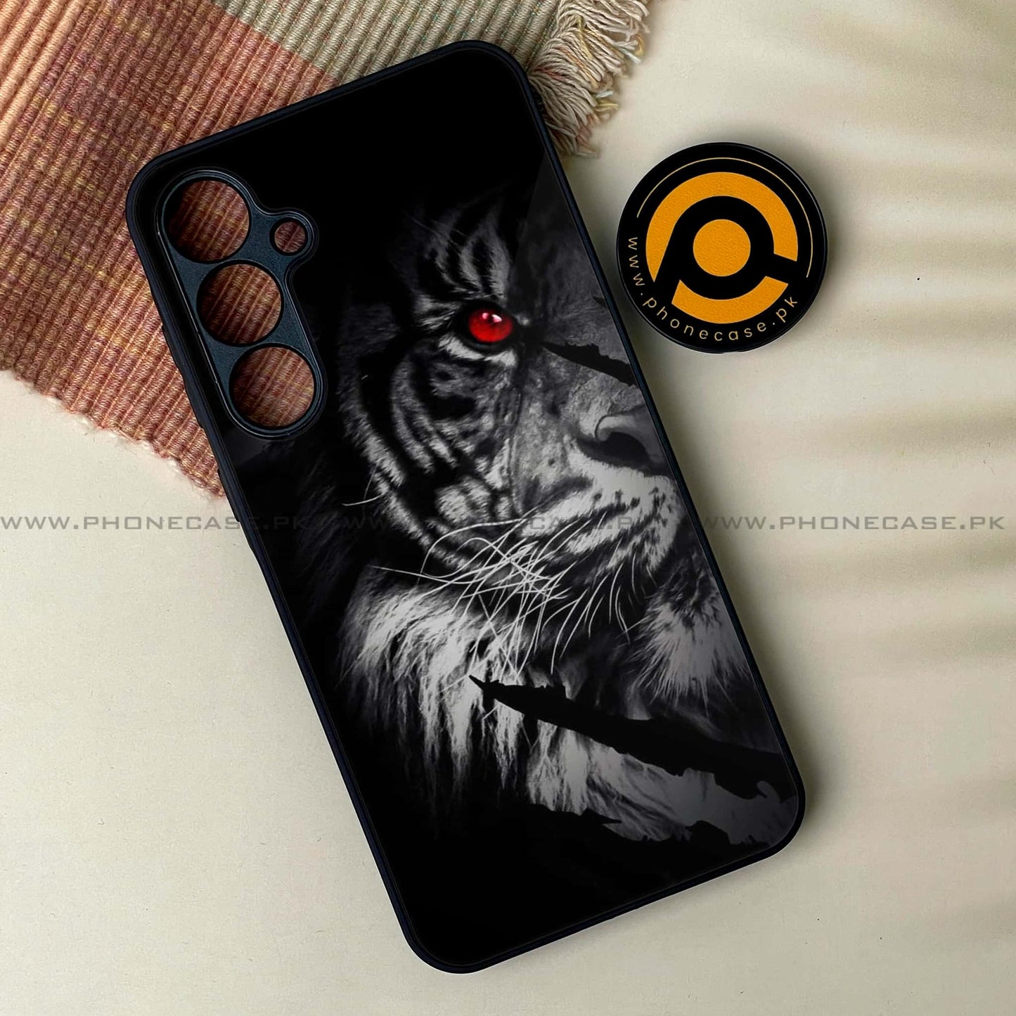 Samsung Galaxy A16 - Tiger Art Design 7  - Premium Metal Printed soft Bumper Shock Proof Case  CS-37404