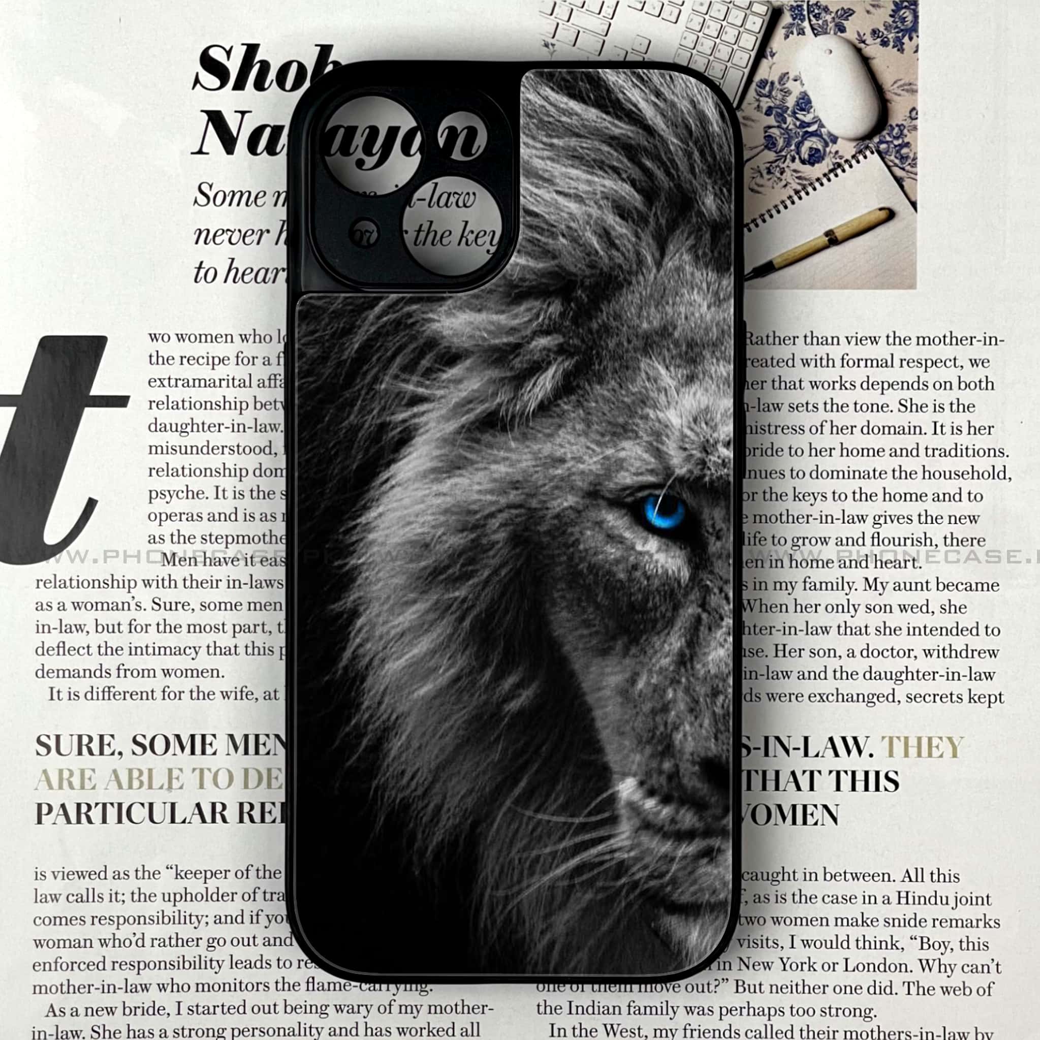 iPhone 13 - Tiger Art Design 8  - Premium Metal Printed soft Bumper shock Proof Case  CS-38739