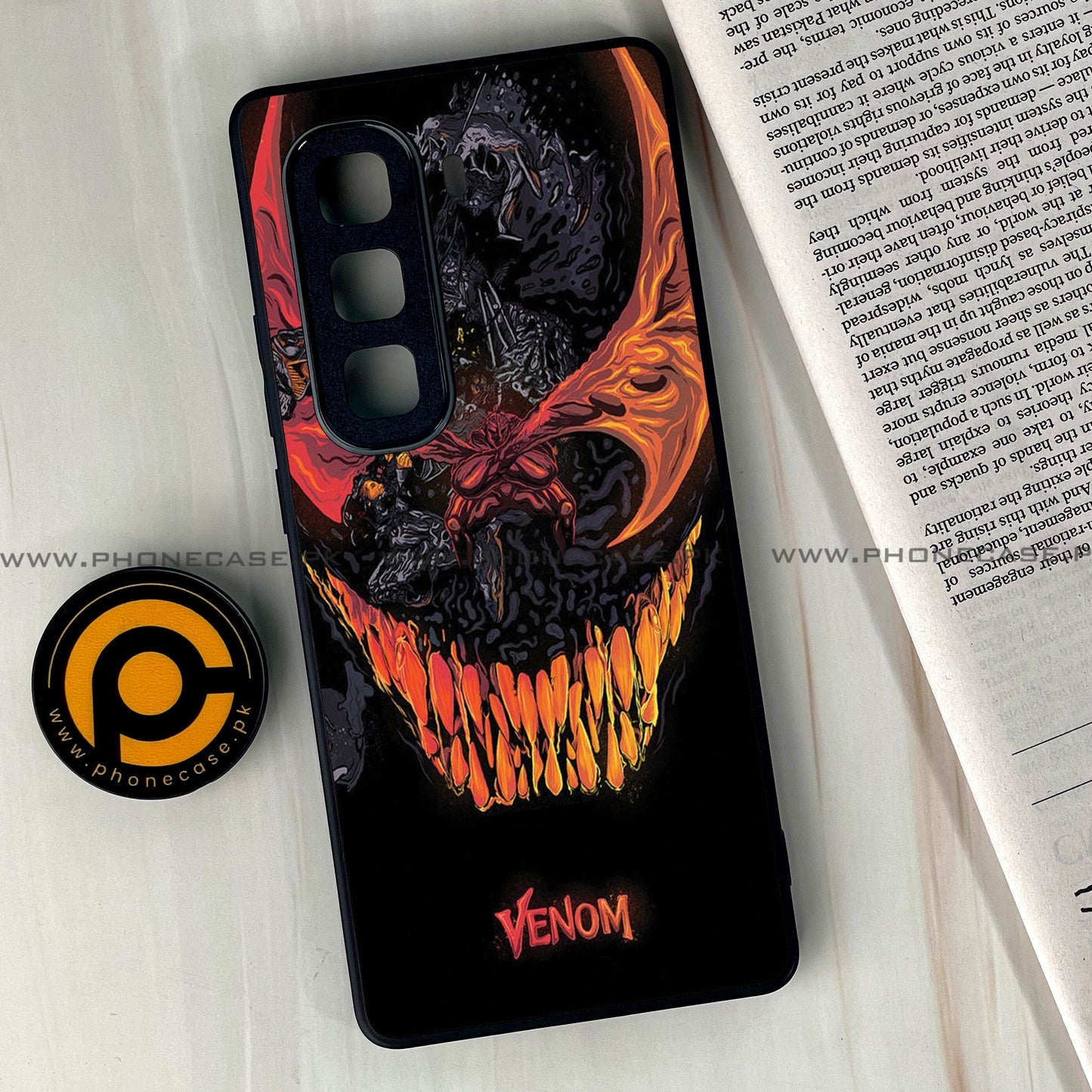 Infinix Hot 50 Pro Plus - VENOM Case  - Premium Metal Printed soft Bumper shock Proof Case CS-38226