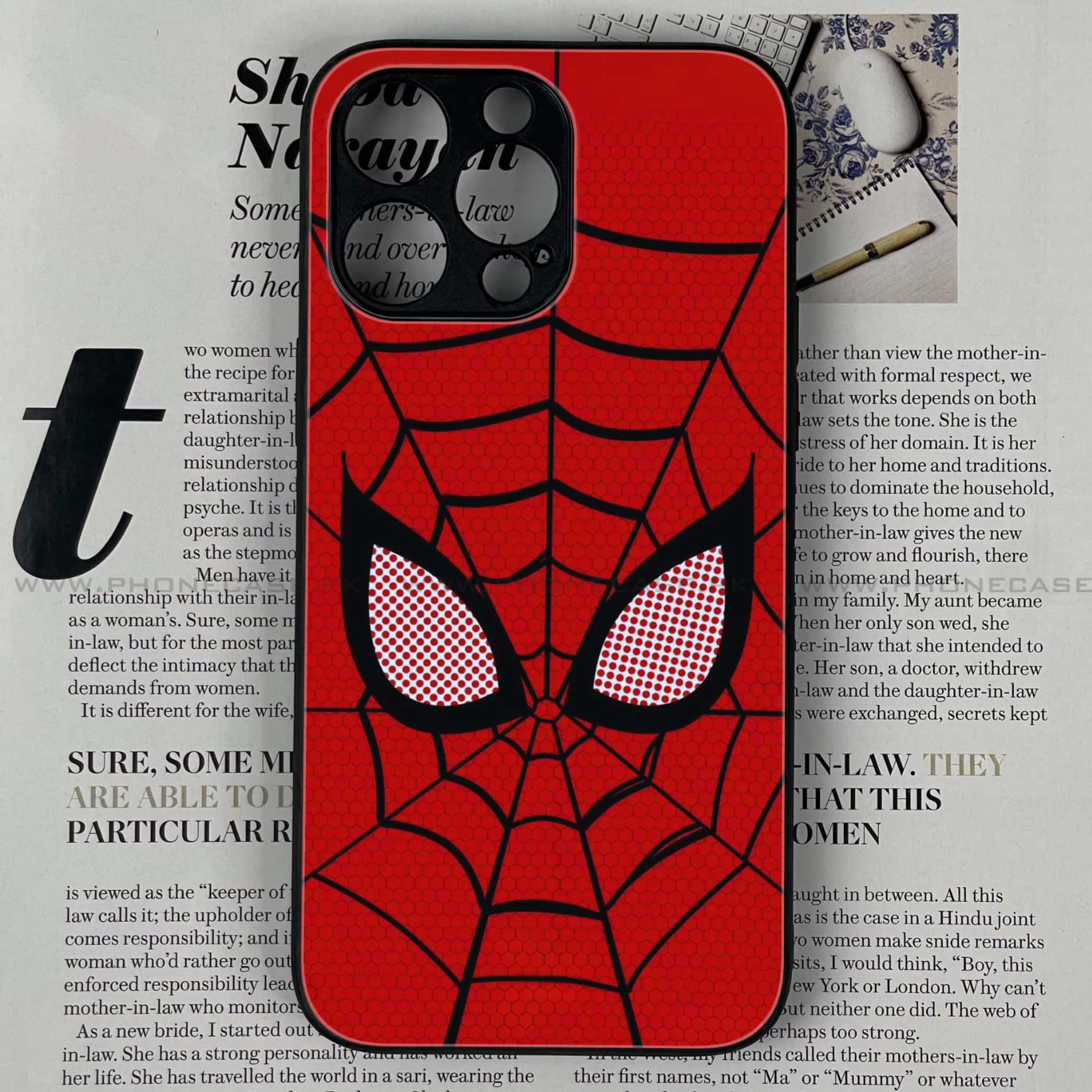 iPhone 14 Pro Max - Web of Heroism - Premium Metal Printed soft Bumper shock Proof Case CS-37435