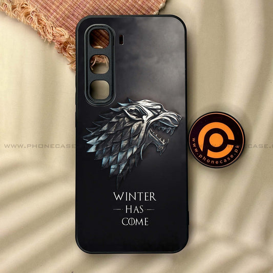 Infinix Hot 60 Pro - Winter Has Come GOT  - Premium Metal Printed soft Bumper shock Proof Case CS-38973