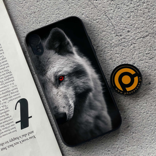 iPhone XR - Wolf Design 10 - Premium Metal Printed soft Bumper shock Proof Case CS-38048