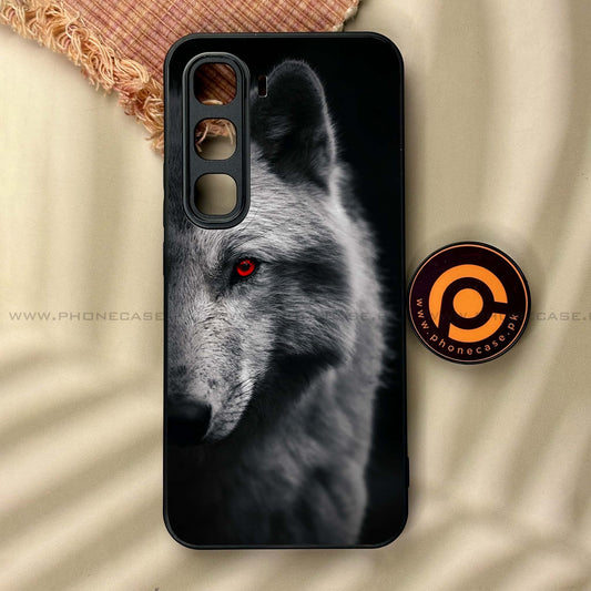 Infinix Hot 60 Pro Plus - Wolf Design 10  - Premium Metal Printed soft Bumper shock Proof Case  CS-37878