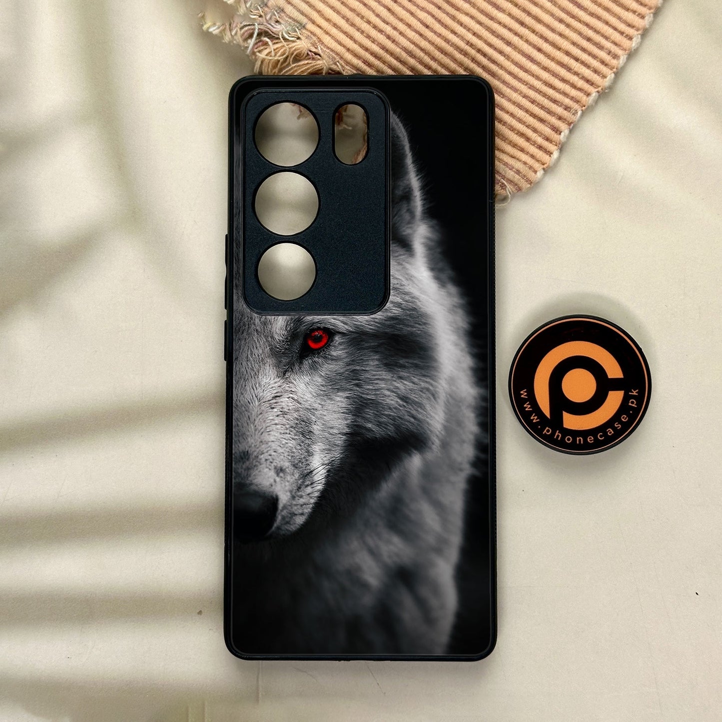 Vivo V29 - Wolf Design 10 - Premium Printed Glass soft Bumper shock Proof Case  CS-37986