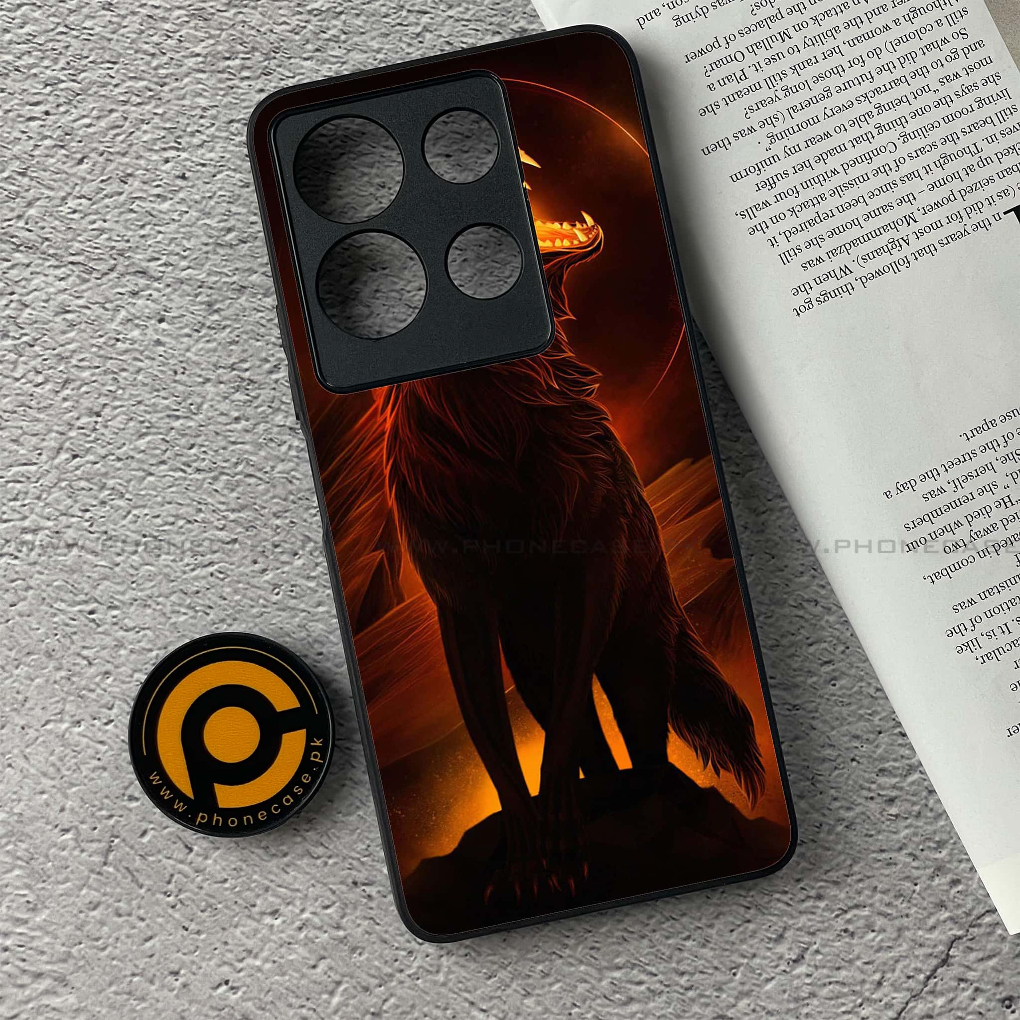 Infinix Note 30 - Wolf Design 6 - Premium Printed Glass soft Bumper shock Proof Case  CS-37979