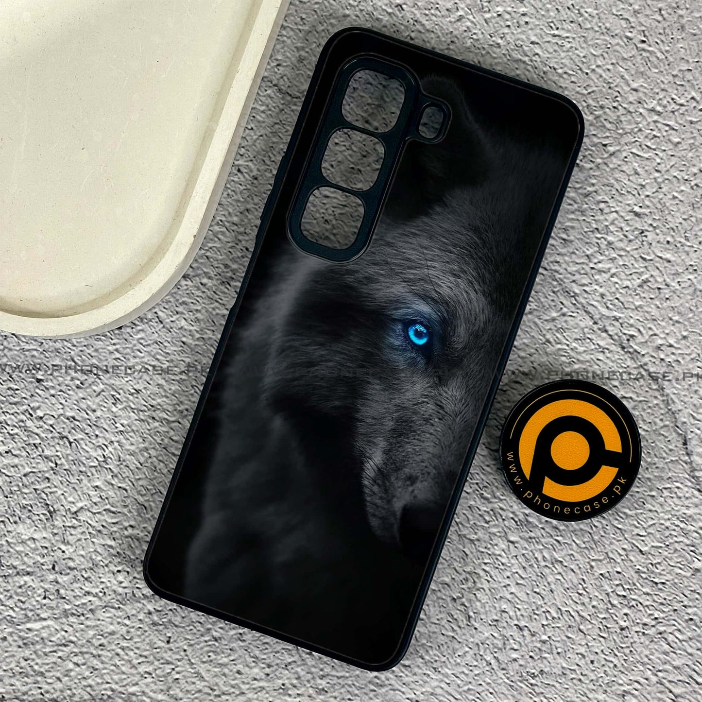 Infinix Hot 50 Pro - Wolf Design 9- Premium Metal  Printed soft Bumper shock Proof Case CS-37411 CS-38850