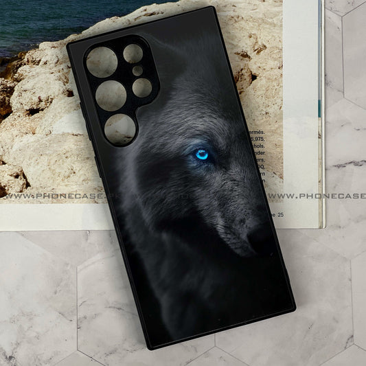 Samsung Galaxy S22 Ultra Wolf Design 9 Premium Metal Printed soft Bumper shock Proof Case  CS-37802 CS-38252 CS-38891