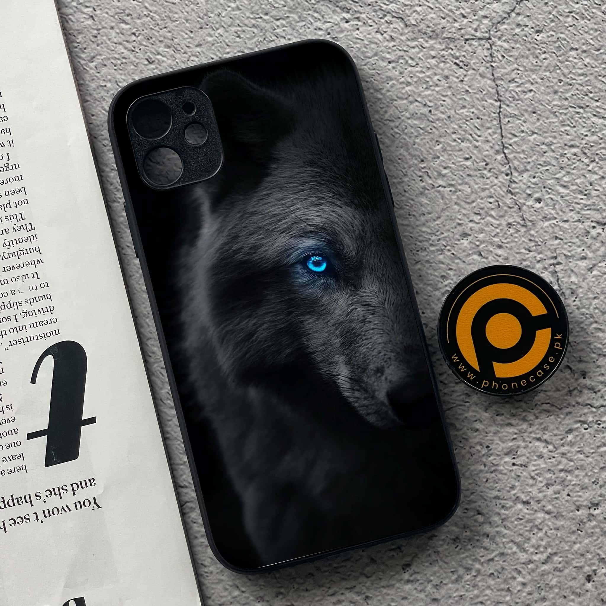 iPhone 11 Wolf Design 9   Premium Printed Glass soft Bumper shock Proof Case CS-38636