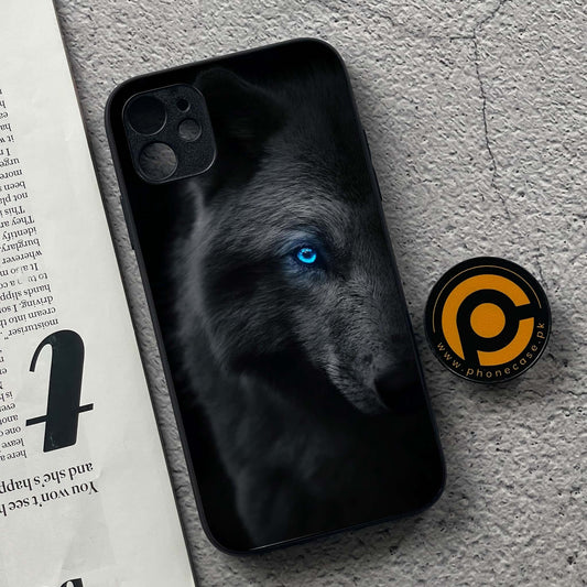 iPhone 11 Wolf Design 9   Premium Printed Glass soft Bumper shock Proof Case CS-38636