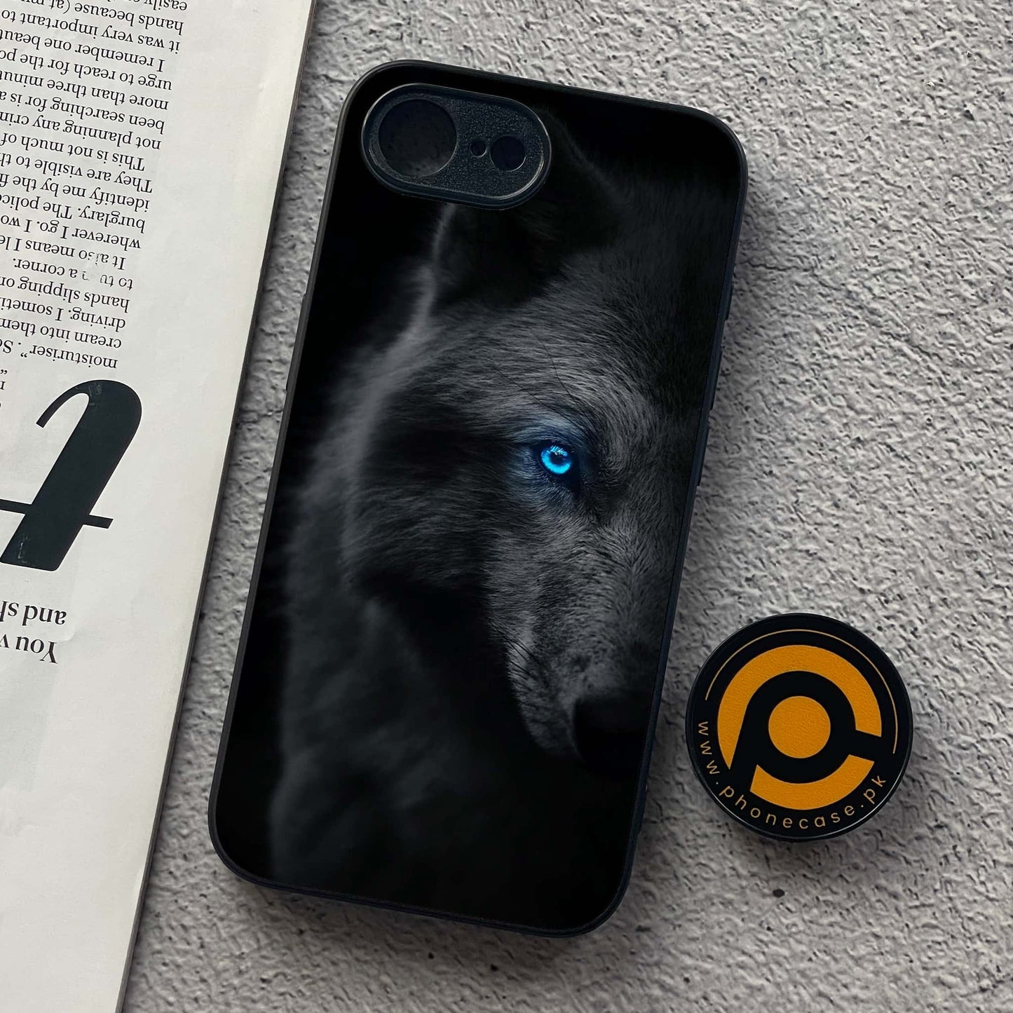 iPhone 16e - Wolf Design 9 - Premium Metal  Printed soft Bumper shock Proof Case  CS-38982