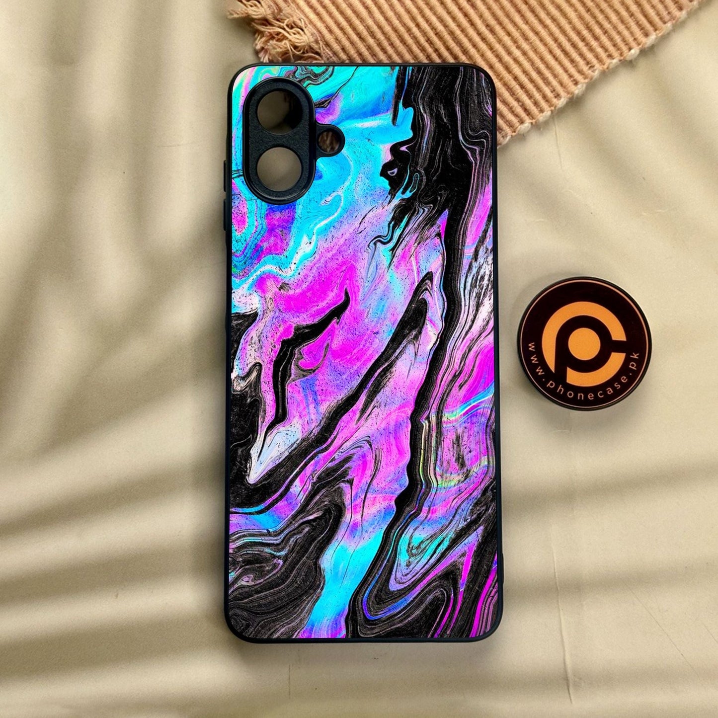 Samsung Galaxy A07 - Cosmic Inferno - Premium Metal Printed Soft Bumper Shock Proof Case