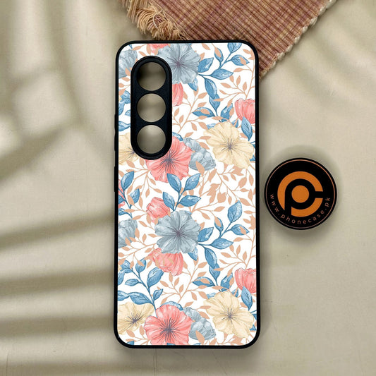 Itel S25 - Seamless Flower - Premium Metal Printed Soft Bumper Shock Proof Case