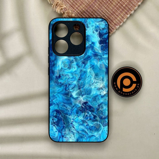 Realme 15T - Blue Marble Design 6 - Premium Metal Printed Soft Bumper Shock Proof Case