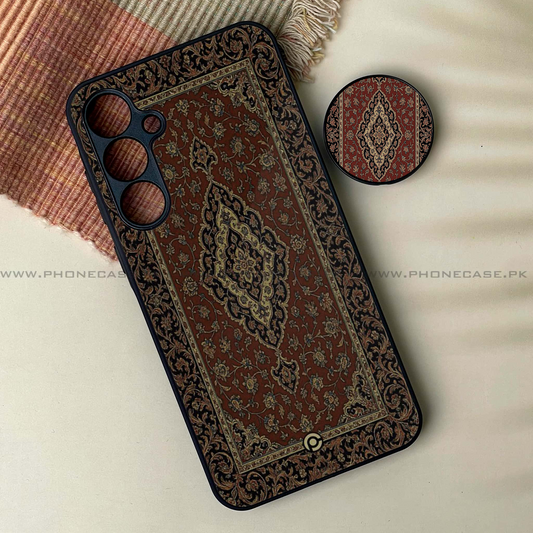 Samsung Galaxy A16 - Persian Rugs Design 1 - Premium Metal Printed soft Bumper Shock Proof Case + with pop socket