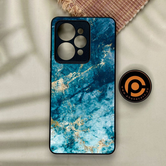 Realme 15 Pro - Blue Marble Design 4 - Premium Metal Printed Soft Bumper Shock Proof Case