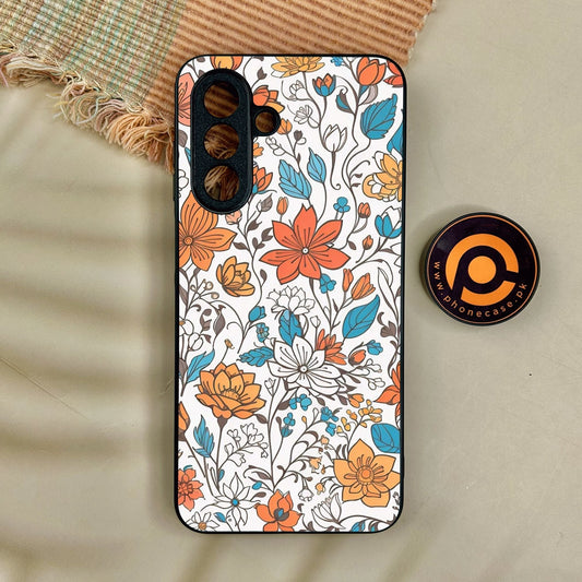 Samsung Galaxy A17 - Floral Series Design 9 - Premium Metal Printed Soft Bumper Shock Proof Case