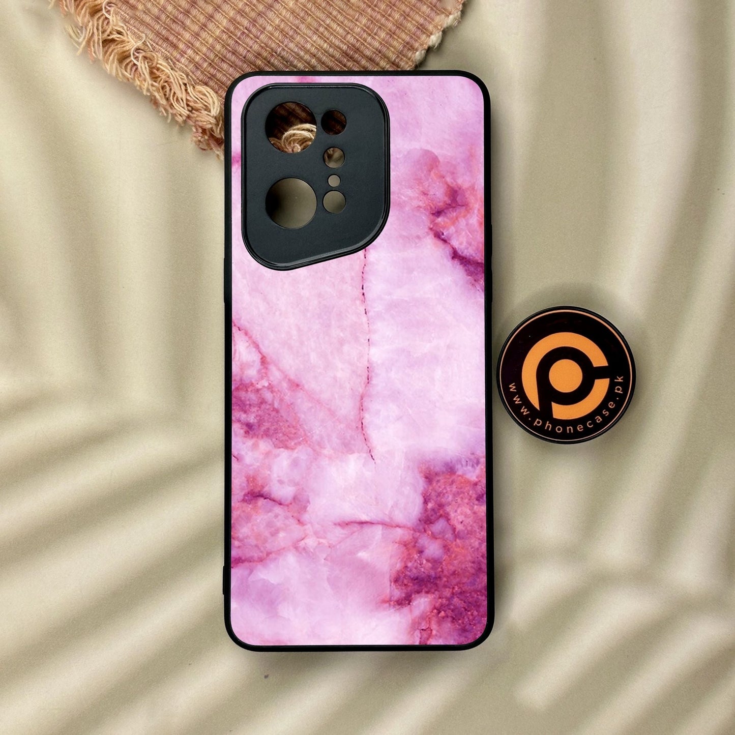 Oppo Find X5 Pro - Pink Design 5 - Premium Metal Printed Soft Bumper Shock Proof Case