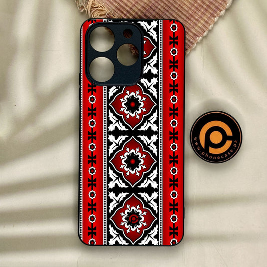 Realme Note 70 - Ajrak Design 1 - Premium Metal Printed Soft Bumper Shock Proof Case
