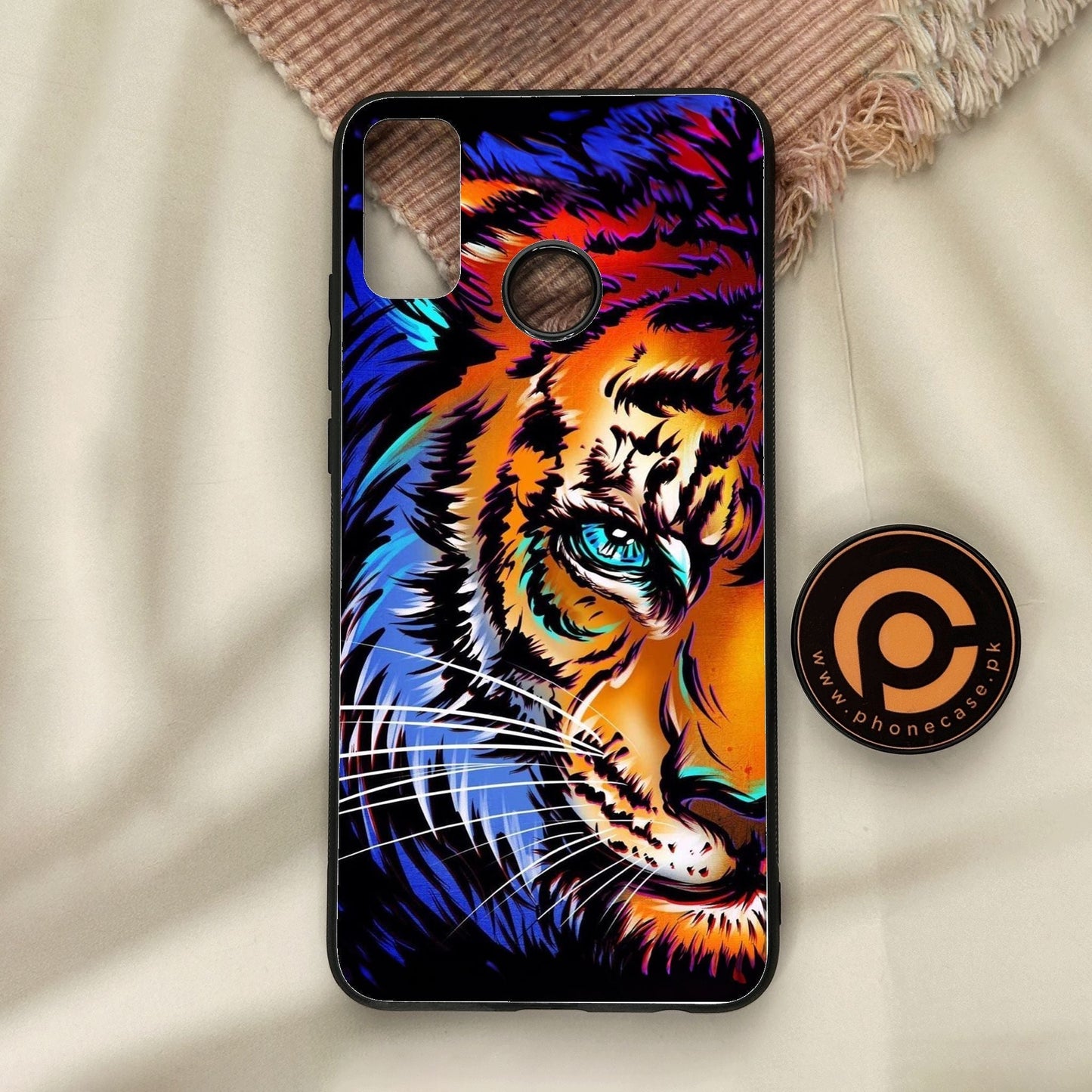 Honor 9X Lite - Tiger Art - Premium Metal Printed Soft Bumper Shock Proof Case