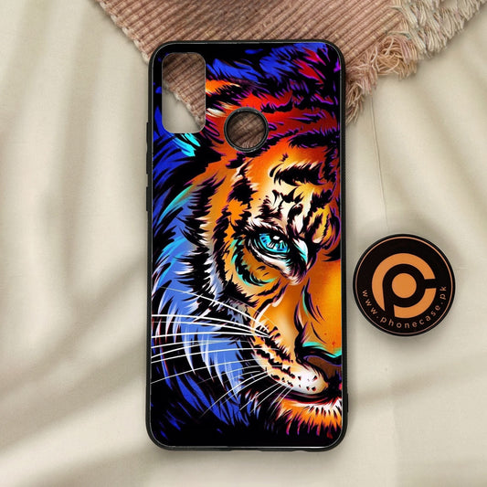 Honor 9X Lite - Tiger Art - Premium Metal Printed Soft Bumper Shock Proof Case