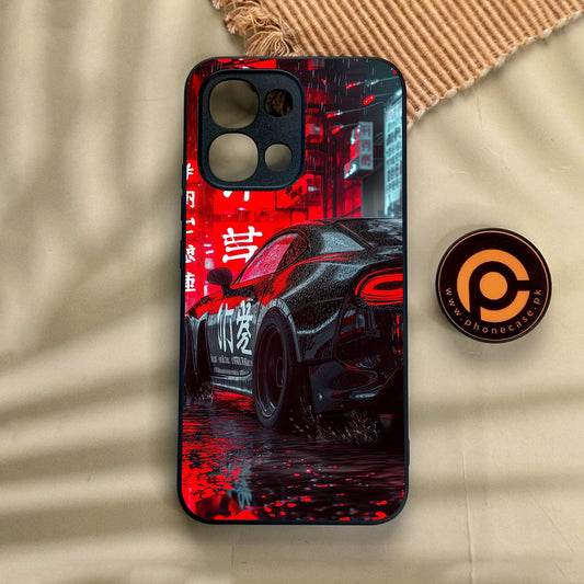 Oppo A6 Pro - Tokyo Dark Night Racing Car - Premium Metal Printed Soft Bumper Shock Proof Case