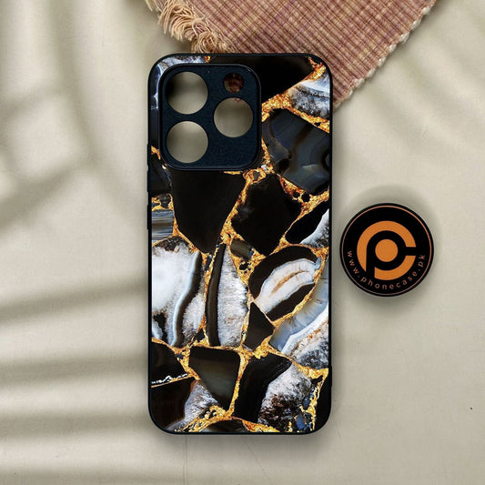 Realme 15T - Black Marble Design 5 - Premium Metal Printed Soft Bumper Shock Proof Case