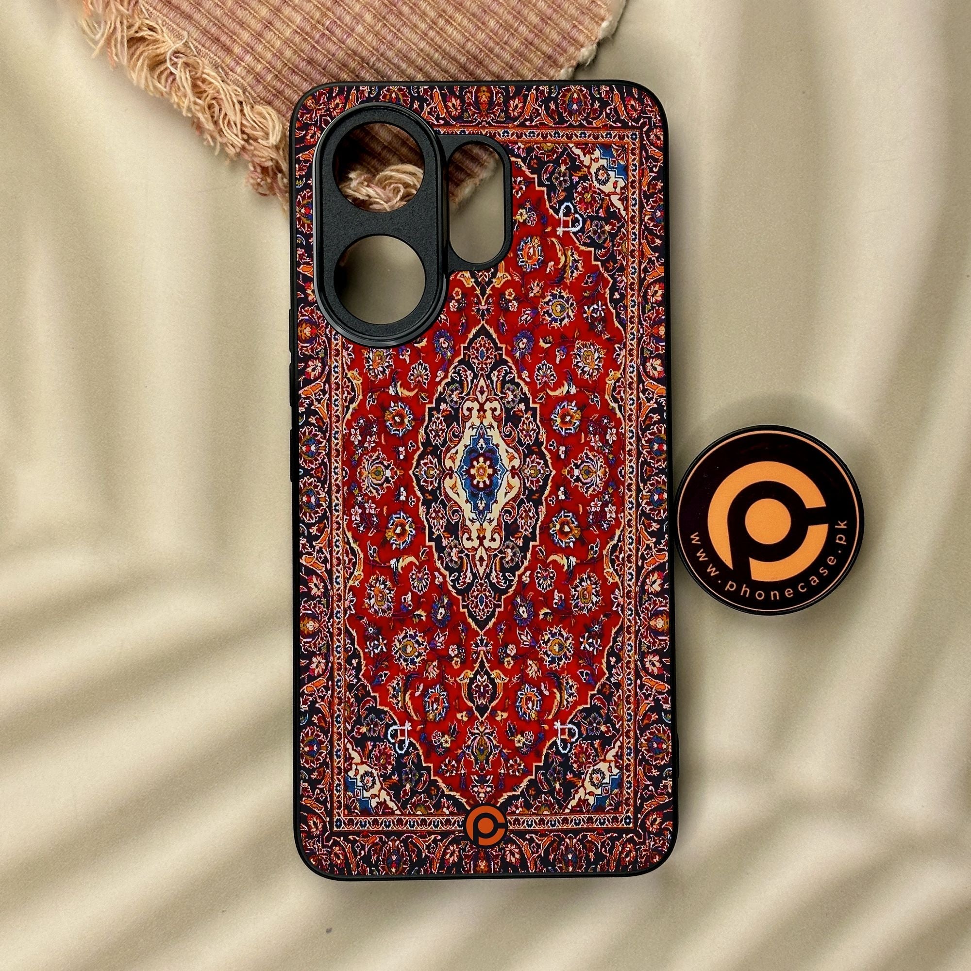 Vivo V60 - Persian Rug Design 2 - Premium Metal Printed Soft Bumper Shock Proof Case