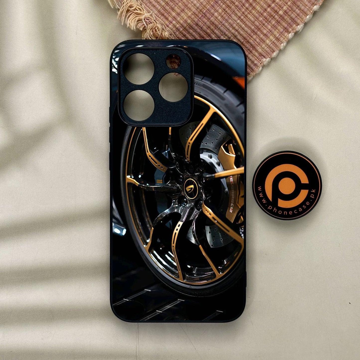 Realme 15T - Racing Car Red Blade Rim - Premium Metal Printed Soft Bumper Shock Proof Case