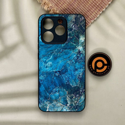 Realme 15T - Blue Marble Design 10 - Premium Metal Printed Soft Bumper Shock Proof Case