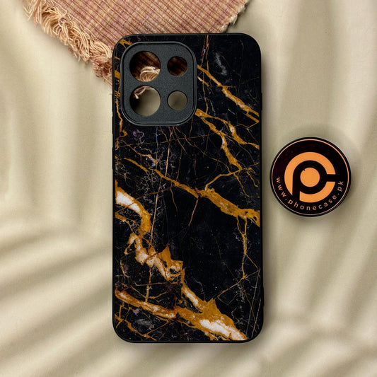 OnePlus 13s - Golden Black Marble - Premium Metal Printed Soft Bumper Shock Proof Case