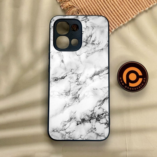 Oppo A6 Pro - White Design 7 - Premium Metal Printed Soft Bumper Shock Proof Case