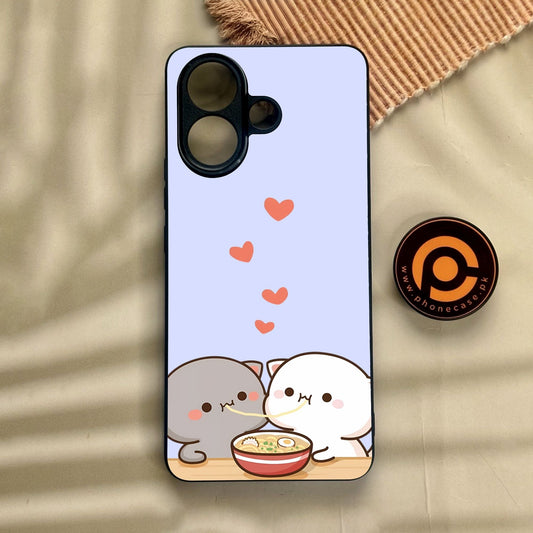 Vivo V60 Lite  - Cute Bubu Dudu Design 10 - Premium Metal Printed Soft Bumper Shock Proof Case