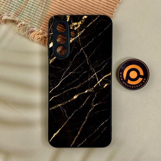 Samsung Galaxy A17 - Black Marble Design 7 - Premium Metal Printed Soft Bumper Shock Proof Case