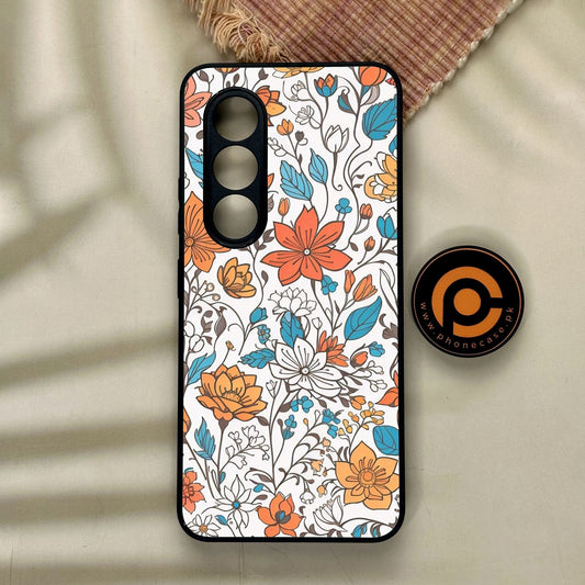Itel S25 - Floral Series Design 9 - Premium Metal Printed Soft Bumper Shock Proof Case