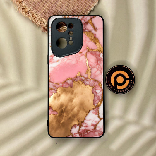 Oppo Find X5 Pro - Pink Marble 2.0 Design 7 - Premium Metal Printed Soft Bumper Shock Proof Case