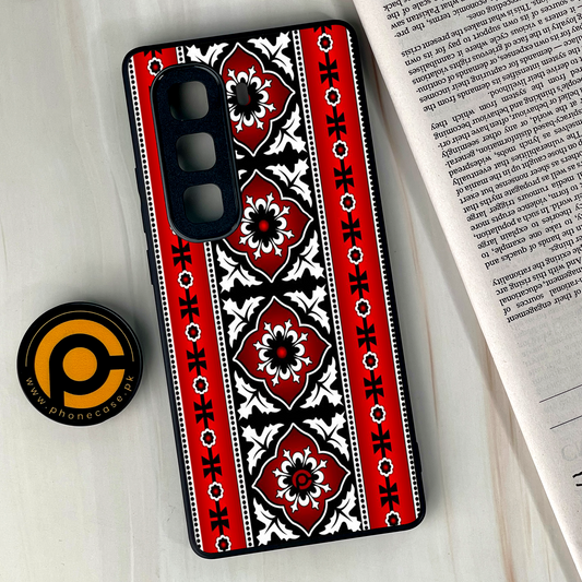 Infinix Hot 50 Pro -  Ajrak Design 1  - Premium Metal  Printed soft Bumper shock Proof Case CS-38732