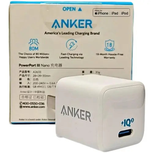 Anker PowerPort III Nano 20W PD Fast Charging Adapter
