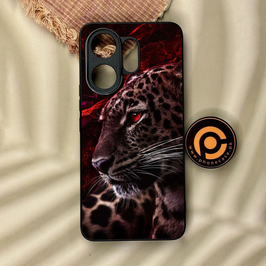 Vivo V60 - Tiger Design 5 - Premium Metal Printed Soft Bumper Shock Proof Case